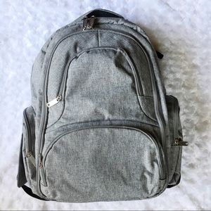 Gray Backpack Diaper Bag
